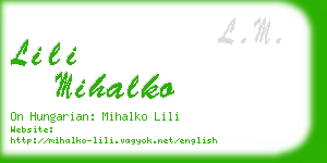 lili mihalko business card